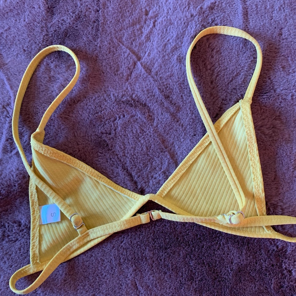 Size Small Ribbed Yellow Micro Swim Set - Picture 7 of 13